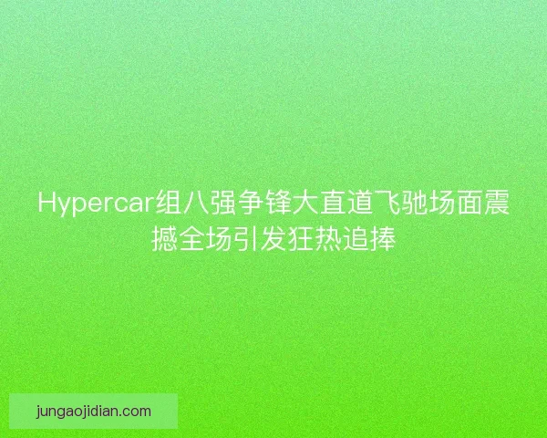 Hypercar组八强争锋大直道飞驰场面震撼全场引发狂热追捧